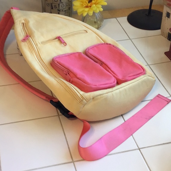 Pink/Yellow Roomy Sling Bag - Picture 4 of 7